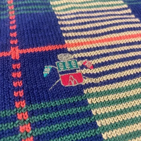 Vintage CVQ Plaid Wool Sweater - Made in Italy - 100% Wool - large - Picture 6 of 11